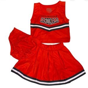 Louisville Cardinals Girls Cheerleading Cheerleader Outfit Set Costume 5/6 6X